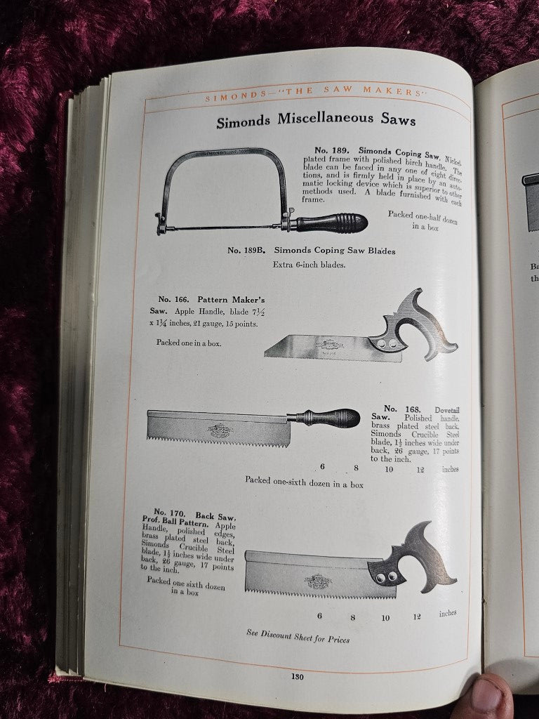 Antique Simonds Saws, Knives, Files, Steel Catalogue #23