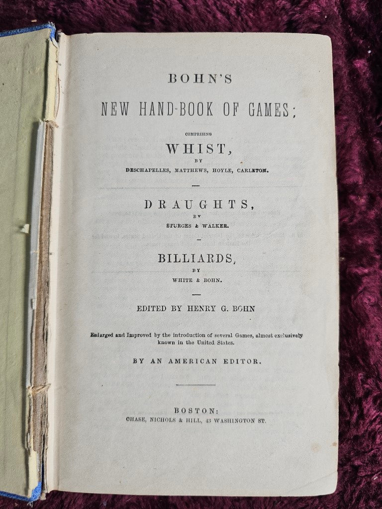 Bohn'S New Hand-Book Of Games, 1850