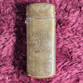 Lot 032 - Vintage Brass Match Safe With Bottom Stirke, Elephant Motif