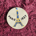 Vintage Paris, France Embroidered Patch, 1937