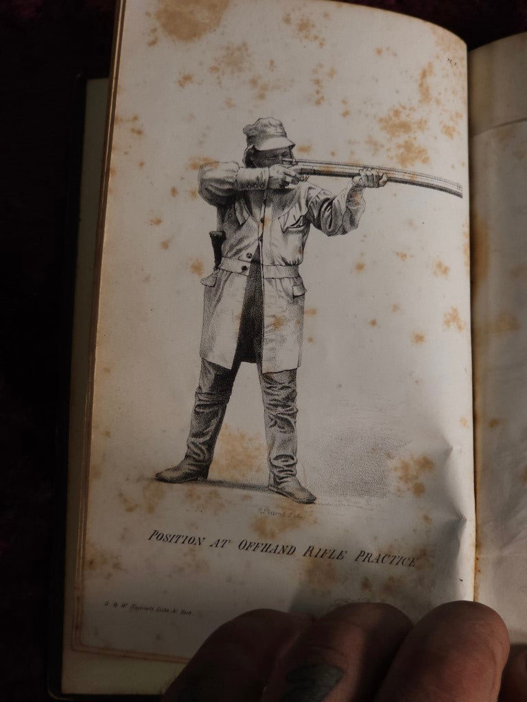 Antique Improved American Rifle Book, Instructions To Young Marksmen, 1848