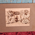Lot 068 - Large Boarded Photo Of Funeral Flowers With Portrait Of Decedent
