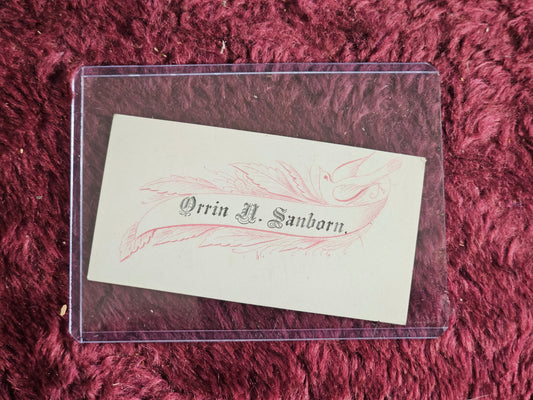 Antique Calling Card, Orrin Sanborn