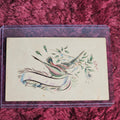 Lot 088 - Antique Calling Card, Colorful Bird, Name In Pink