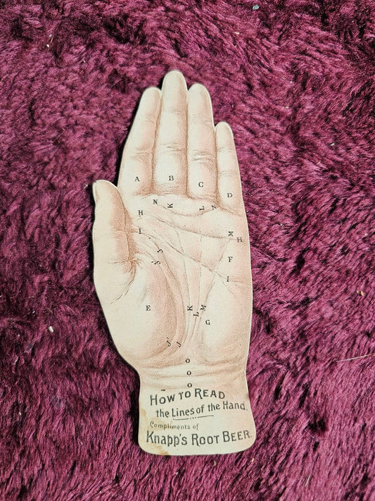 Knapp'S Root Beer Palmistry Trade Card