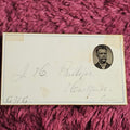 Lot 102 - Unusual Business Card Or Id Badge, Paper Card Featuring Gem Tintype Id Photo, J.H. Phillips, Hartford, Conn., GHG
