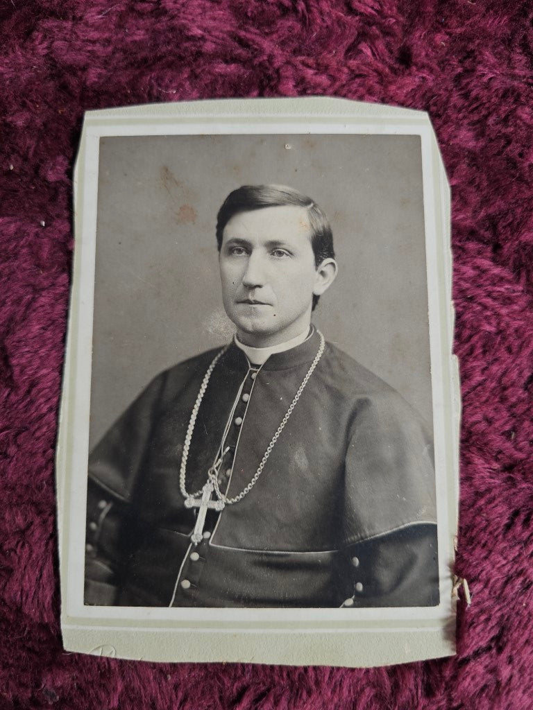 Trimmed Boarded Photo Of Priest