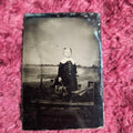 Lot 113 - Tintype Of Boy At Beach Holding Pail