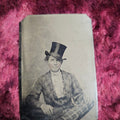 Lot 117 - Tintype Of Man In Tophat, Plaid Suit