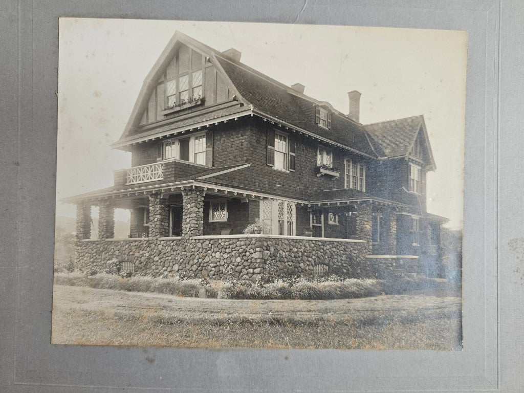 Group Of Four Boarded Photos Of Buildings, Houses