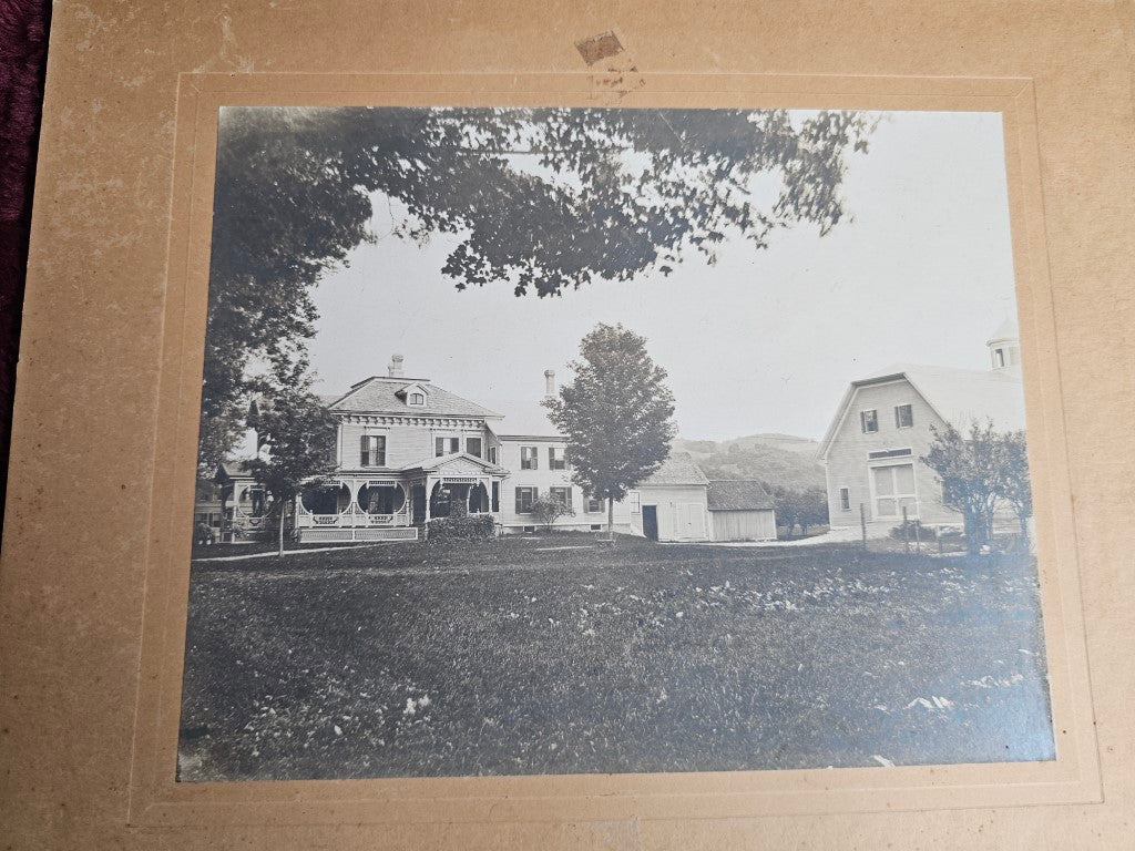 Group Of Four Boarded Photos Of Buildings, Houses