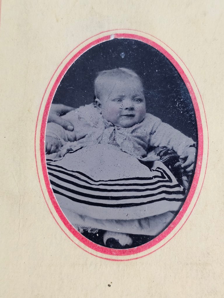 Grouping Of Four Tintypes Of Babies And Children