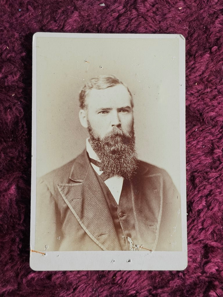 Cabinet Card Of Handsome Bearded Man