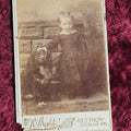 Lot 134 - Cabinet Card Photo Of Little Girl With Dog, Damage To Corner, F. W. Mould Photographer