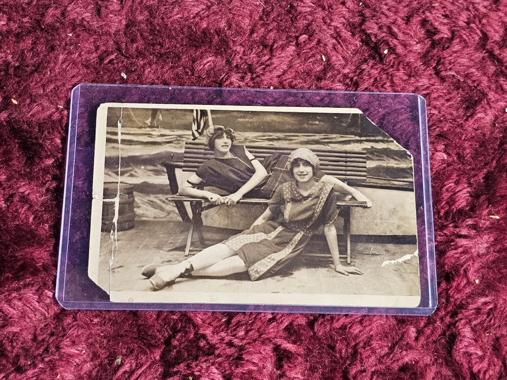 Real Photo Postcard Of Pretty Women, Losses And Damage