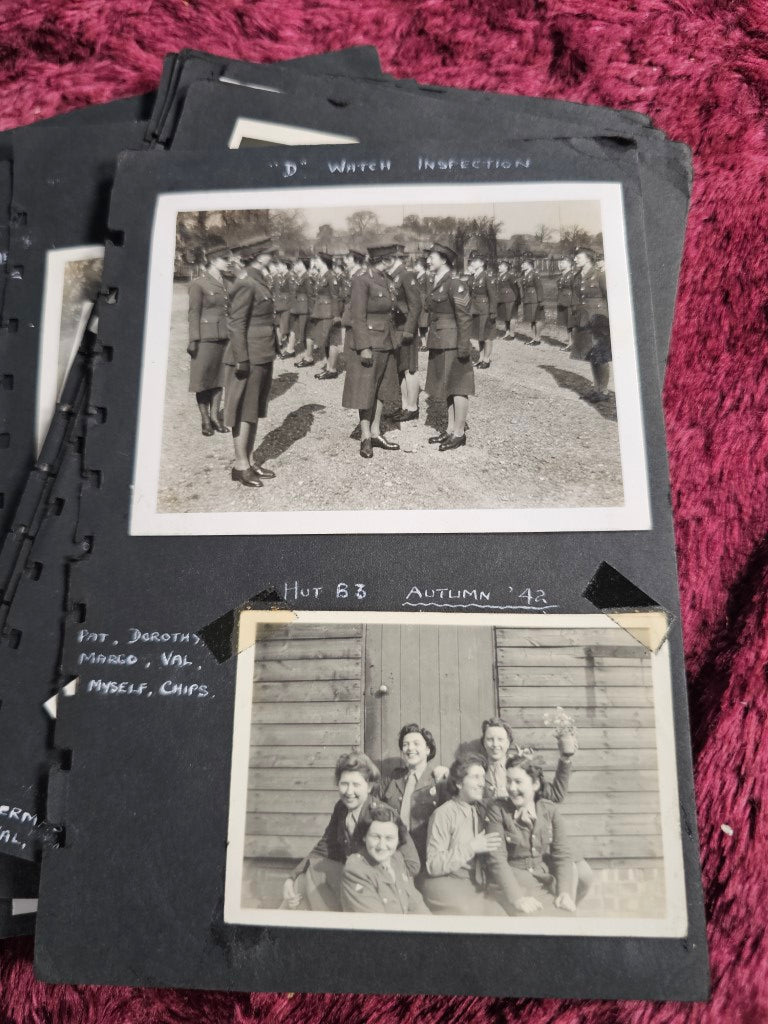 Partial Photo Album, 1940s Ww2 Era, England, Focus On Women Service Member