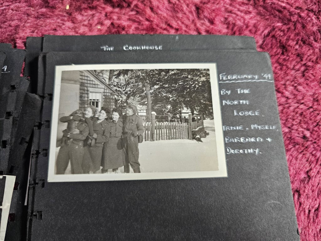 Partial Photo Album, 1940s Ww2 Era, England, Focus On Women Service Member