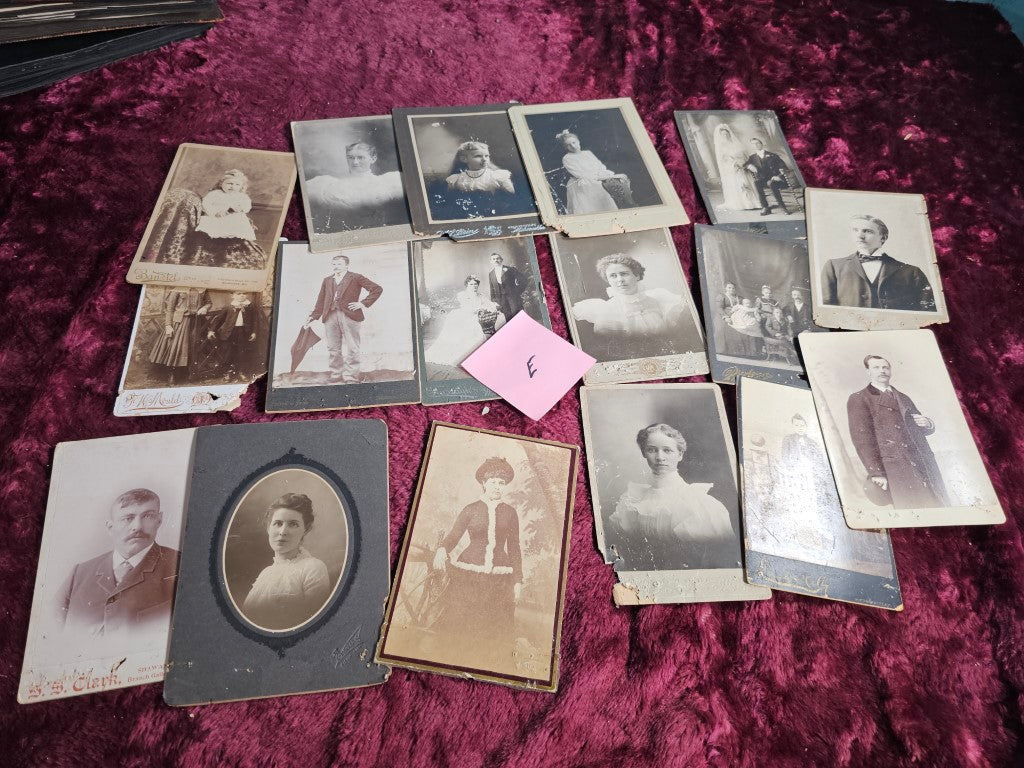 Grouping E Of Misc Photos, Cabinet Cards