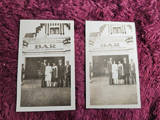 Pair Of Snapshot Photos Of People At A Bar