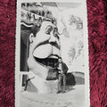 Lot 150 - Single Snapshot Photo Of Man At Amusement Park Ride / Fun House Kiosk