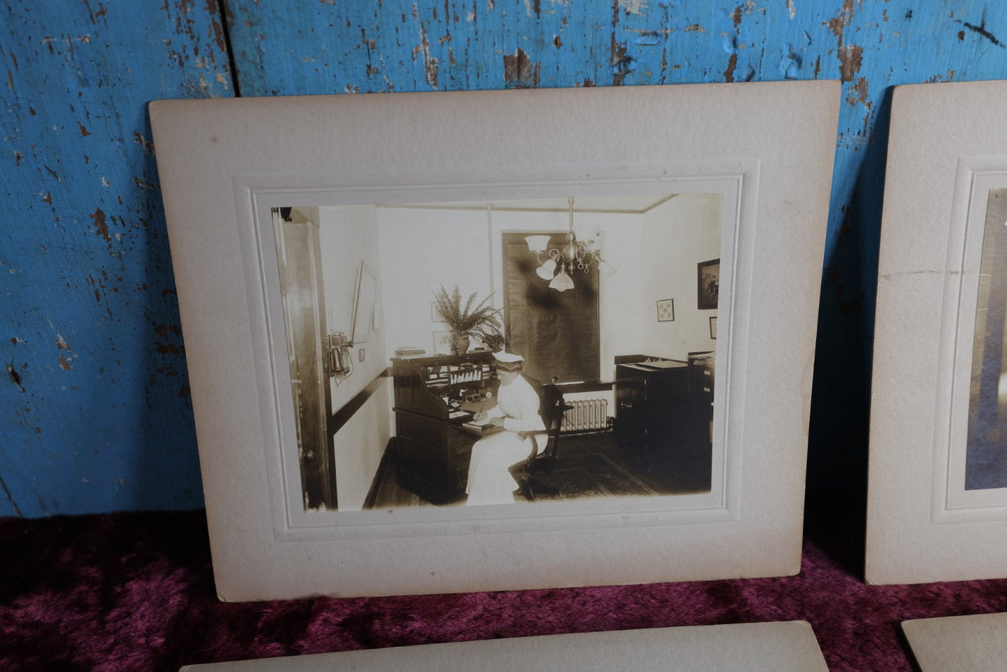 Lot 003 - Grouping Of Five Antique Boarded Photos Of The Staff, Nurses, Patients, And Grounds Of Cooley Dickinson Hospital, Northampton, Massachusetts, Devine & Rosenberg Photographers