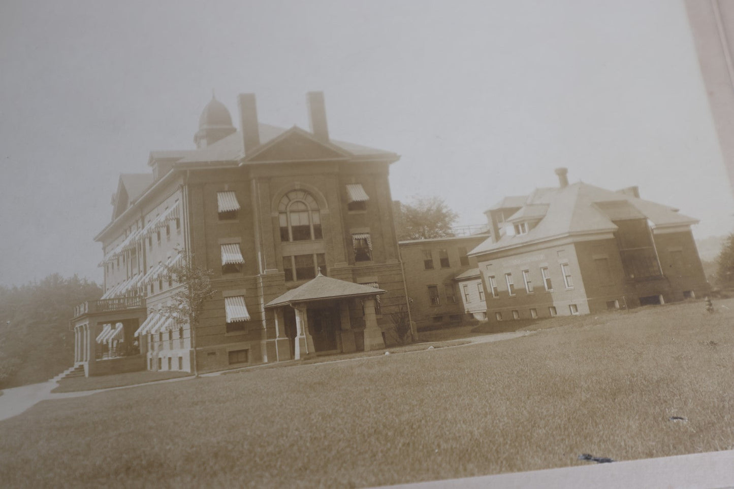 Lot 003 - Grouping Of Five Antique Boarded Photos Of The Staff, Nurses, Patients, And Grounds Of Cooley Dickinson Hospital, Northampton, Massachusetts, Devine & Rosenberg Photographers