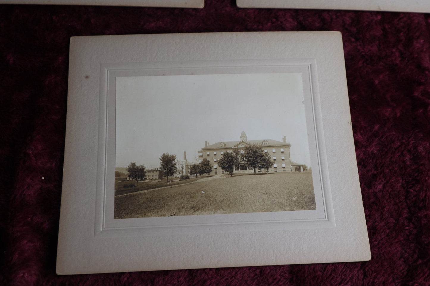 Lot 003 - Grouping Of Five Antique Boarded Photos Of The Staff, Nurses, Patients, And Grounds Of Cooley Dickinson Hospital, Northampton, Massachusetts, Devine & Rosenberg Photographers