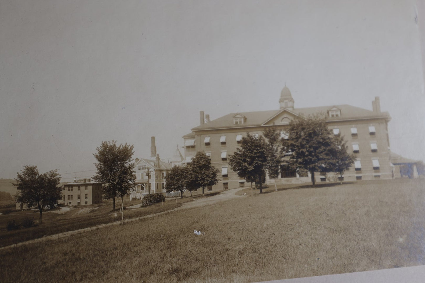 Lot 003 - Grouping Of Five Antique Boarded Photos Of The Staff, Nurses, Patients, And Grounds Of Cooley Dickinson Hospital, Northampton, Massachusetts, Devine & Rosenberg Photographers