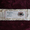 Lot 005 - Antique Paper And Cloth Memento Bookmark, "Remember When Absent," With Woven Hair Keepsake