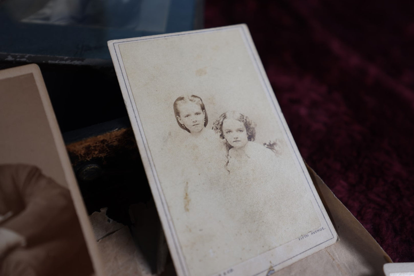 Lot 015 - Massive Family Photo Archive With Tintypes, Cdv Photos, And More, Including Box And 1861 Newspaper With Message From President Abraham Lincoln