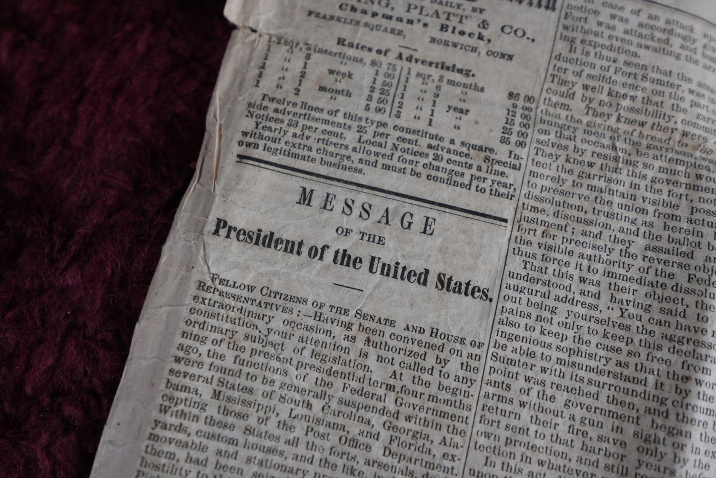 Lot 015 - Massive Family Photo Archive With Tintypes, Cdv Photos, And More, Including Box And 1861 Newspaper With Message From President Abraham Lincoln