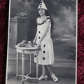 Lot 024 - Antique French RPPC Real Photo Postcard Of Woman As Clown