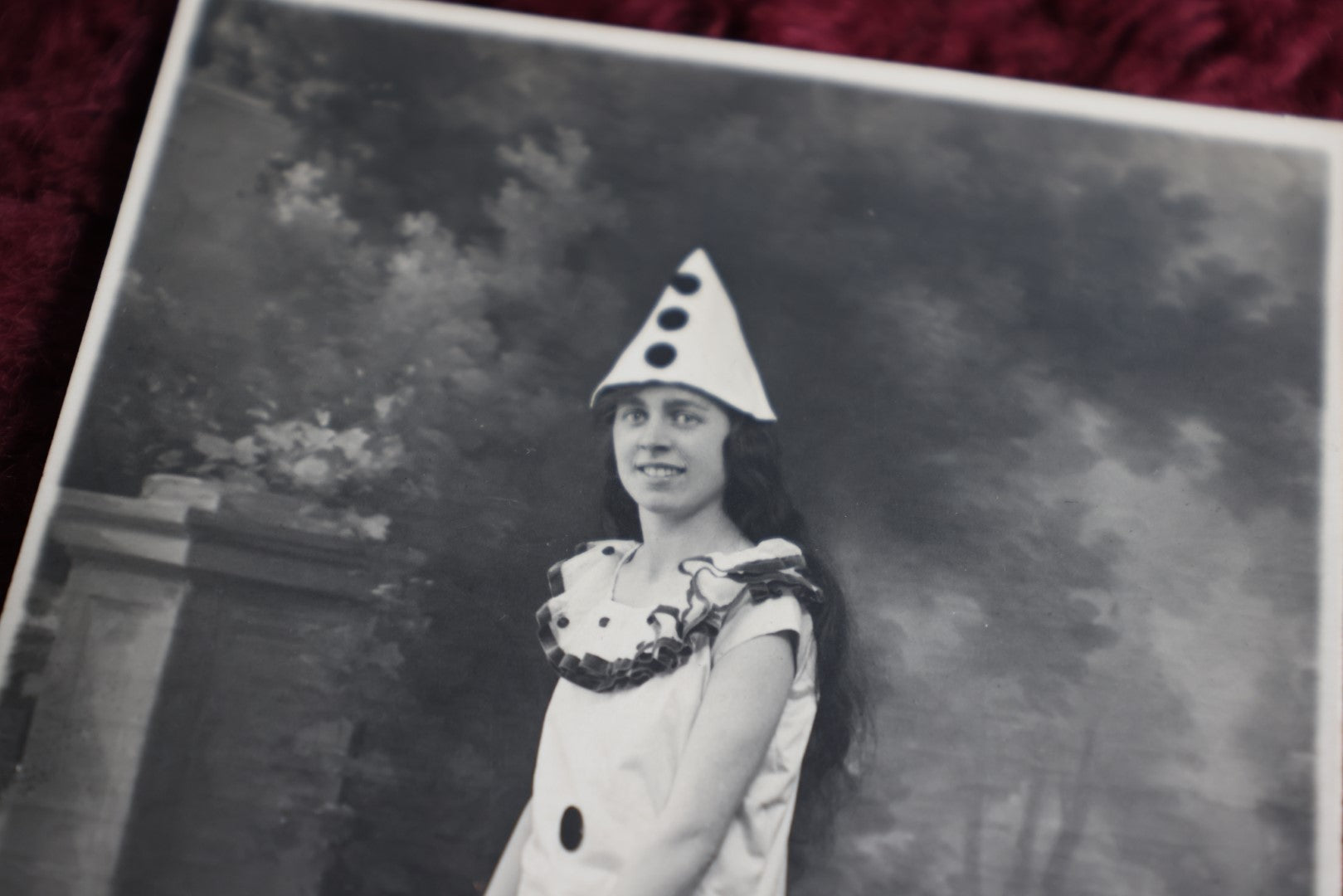 Lot 024 - Antique French Rppc Real Photo Postcard Of Woman As Clown