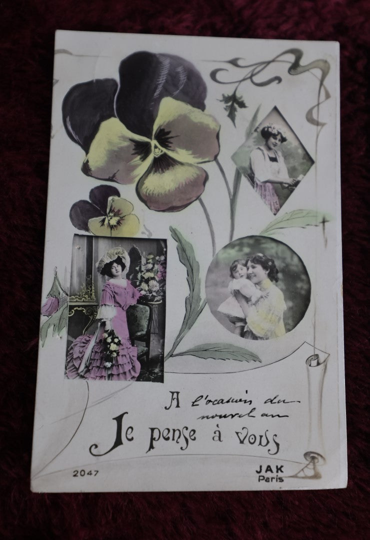 Lot 026 - Grouping Of Three Antique French Romance Postcards