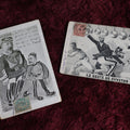 Lot 027 - Grouping Of Two Antique French World War I Cartoon Propaganda Postcards