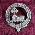 Lot 053 - Antique Scottish Macdonald Clan Pinback Badge, Per Mare Per Terras, By Sea And Land