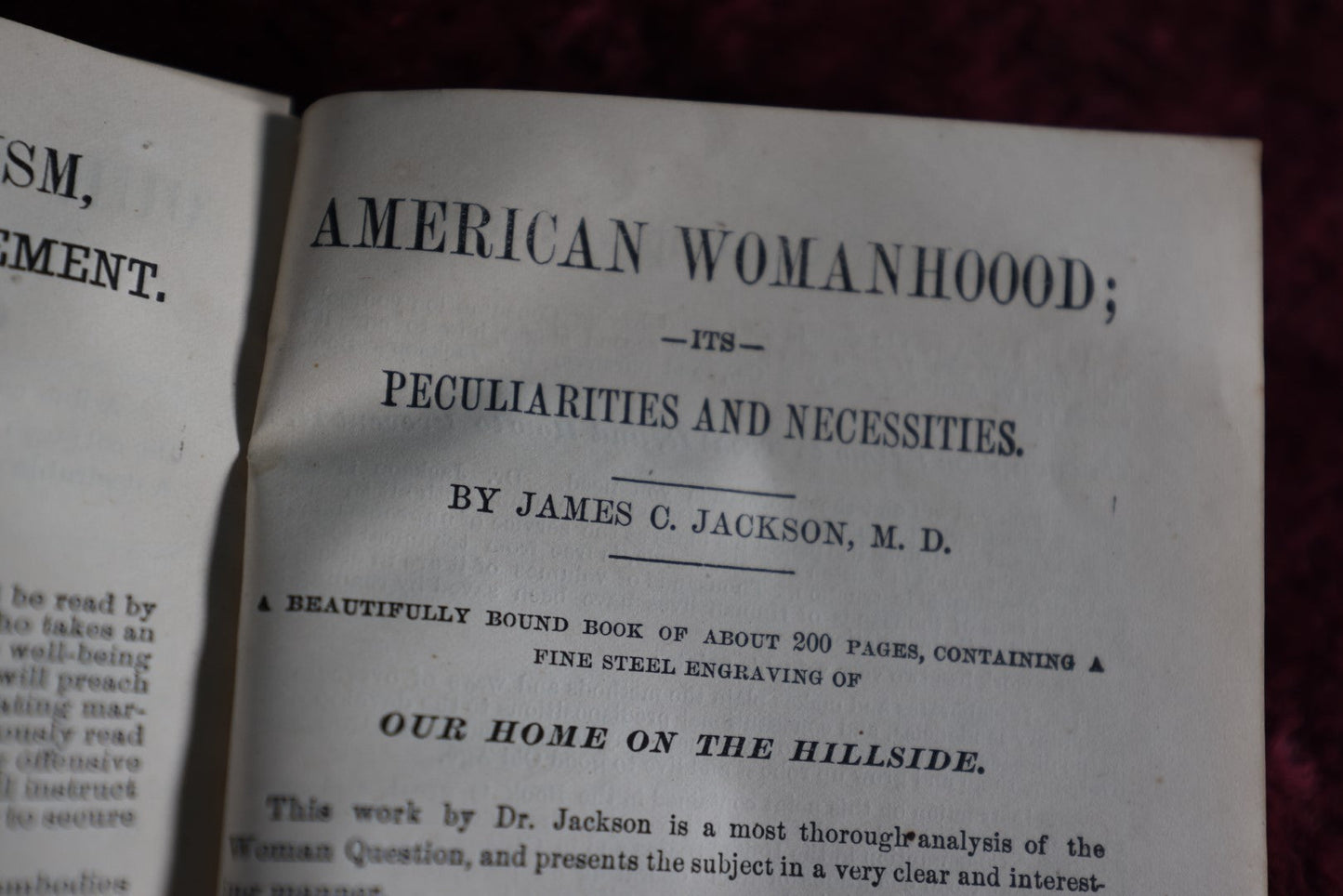 Lot 065 - Antique Pamphlet, Four Drunkards, By James Jackson, M.D., Advertising "Our Home," The Largest Hygenic Water Cure, 1872