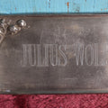 Lot 068 - Antique Metal Casket Plaque For Julius Wolf