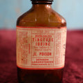 Lot 075 - Vintage Poison Bottle, Tincture Of Iodine, Paper Label, Denison Laboratories, Providence, Ri, Possibly Not Original Label