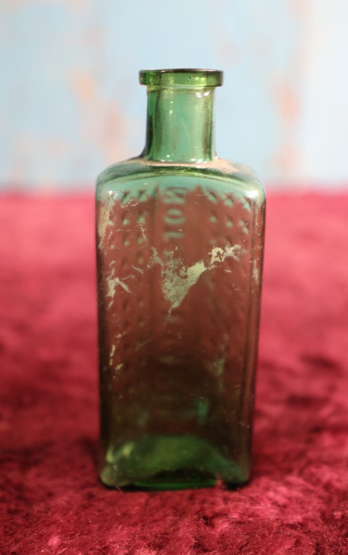 Lot 076 - Antique Not To Be Taken Green Glass Poison Bottle, 2 Oz