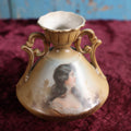 Lot 083 - Antique Small Vase With Woman's Head, Marked Austria