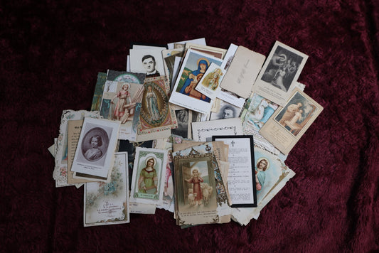 Lot 092 - Grouping Of 95+ Vintage Prayer Cards, Memorial Cards, And More