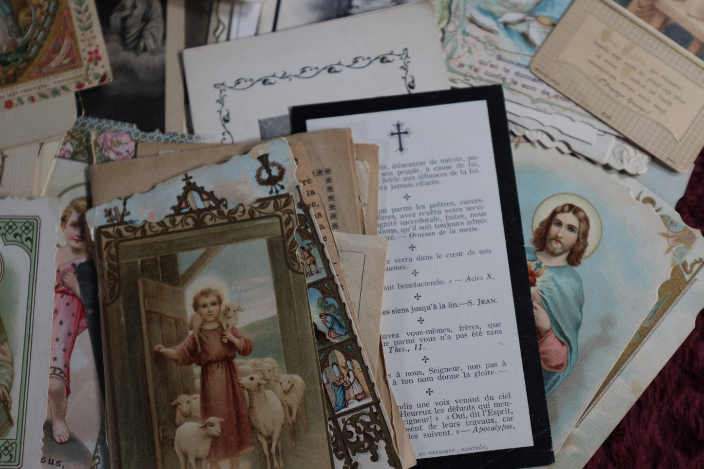 Lot 092 - Grouping Of 95+ Vintage Prayer Cards, Memorial Cards, And More