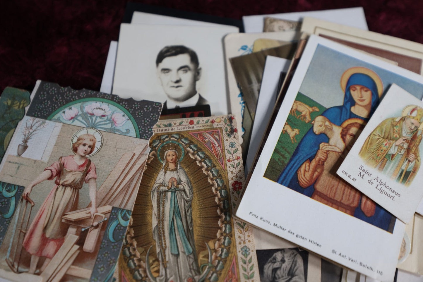 Lot 092 - Grouping Of 95+ Vintage Prayer Cards, Memorial Cards, And More