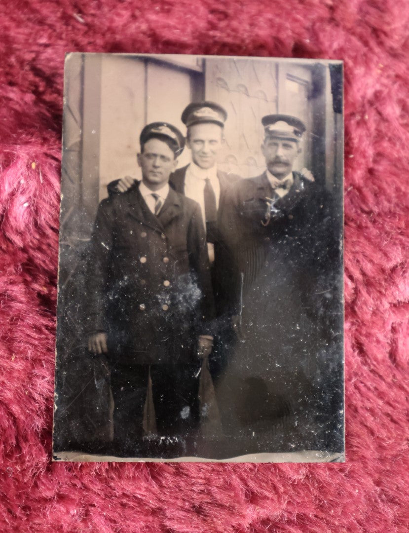 Lot 104 - Occupational Tintype Of Railroad Men, Or Other Occupation