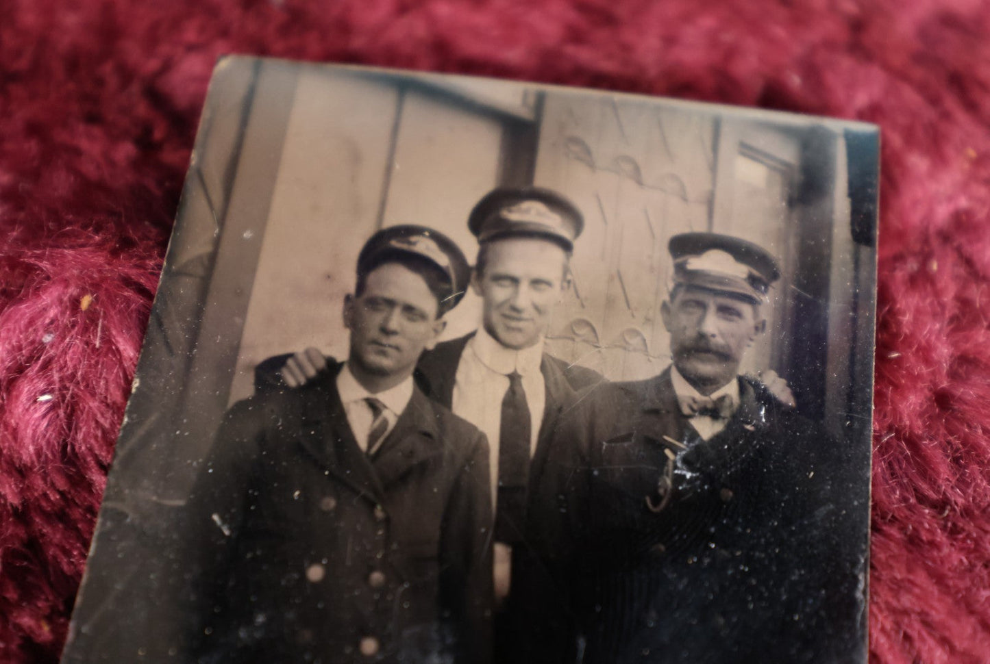 Lot 104 - Occupational Tintype Of Railroad Men, Or Other Occupation