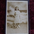 Lot 110 - Antique RPPC Real Photo Postcard Of Little Girl Eating Ice Cream At Beach
