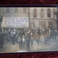 Lot 112 - Antique RPPC Real Photo Postcard Of Schroeder's Pharmacy, Marking Death Of Attorney C. Tindall, Shot And Killed By C.E. Vanpelt, 1911