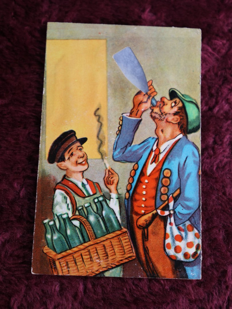 Lot 118 - Vintage Novelty Mechanical Postcard, Filled With Sand, Man Appears To Be Drinking And Pooping