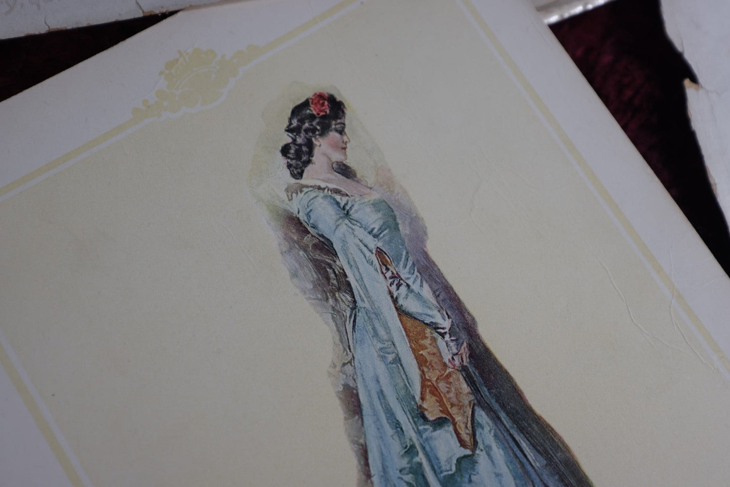 Lot 122 - Grouping Of Six Pieces Of Vintage Ephemera, Women Prints And More